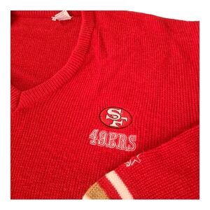 STARTER Red V-Neck Sweater